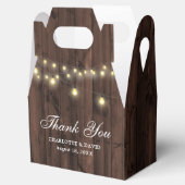 Barn Wood String Lights Hochzeit Vielen Dank Geschenkschachtel (Geöffnet)