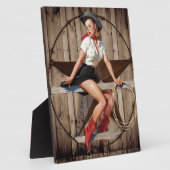 Barn Wood Texas Star Western Country Cowgirl Fotoplatte (Seite)