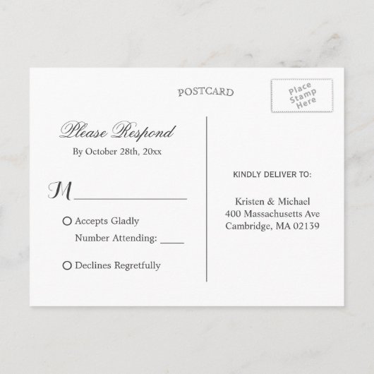 Barn Wood Twinkle Lights Lace Rustic Wedding RSVP Einladungspostkarte (Rückseite)