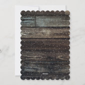 Barn Wood Typografie Schnee Foto Frohe Weihnachten (Rückseite)