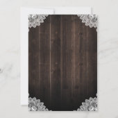 Barn Wood und Lace Mason Jar Wedding Einladungen (Rückseite)