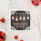 Barn Wood und Lace Mason Jar Wedding Napkins Serviette (Beispiel)