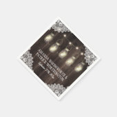 Barn Wood und Lace Mason Jar Wedding Napkins Serviette (Ecke)