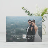 Barn Wood Wedding danke Ihnen Foto Cards (Stehend Vorderseite)