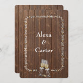 Barn Wood Wedding Einladung (Vorne/Hinten)