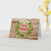 Barn Wood Wreath Weihnachtskarte Karte (Gelbe Blume)