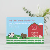 Barn-Yard-Freunde Einladung (Stehend Vorderseite)