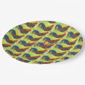 BARN YARD FUN ROOSTER MONOGRAM PARTY PAPPTELLER (Schrägansicht)