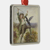 Barnaby Rudge und der Raben-Griff Silbernes Ornament (Rechts)