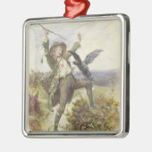 Barnaby Rudge und der Raben-Griff Silbernes Ornament (Links)
