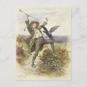 Barnaby Rudge und Raven Grip Postkarte