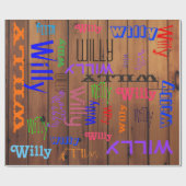 Barname Collage 🎁 Phantastische Word Cloud Fun Fa Geschenkpapier (Flach)