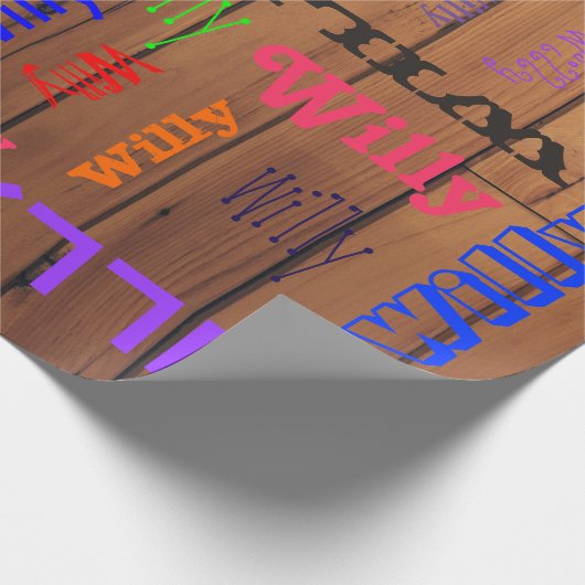 Barname Collage 🎁 Phantastische Word Cloud Fun Fa Geschenkpapier (Ecke)