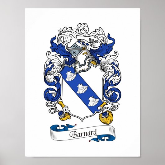 Barnard-Wappen/Familienwappen Poster (Vorne)