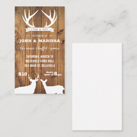 Barnboard Stag and Docket YellowBrickStudio Visitenkarte (Vorne/Hinten)