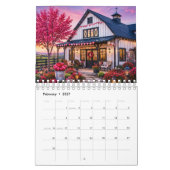 Barndominium-Häuser 2027 Kalender | Rustikale Land (Feb 2027)