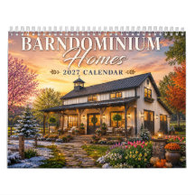 Barndominium-Häuser 2027 Kalender | Rustikale Land