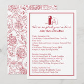 Barne Wedding WEEKEND ITINERARY Card Programm (Vorne/Hinten)