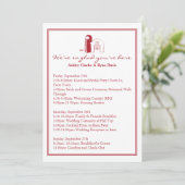 Barne Wedding WEEKEND ITINERARY Card Programm (Stehend Vorderseite)