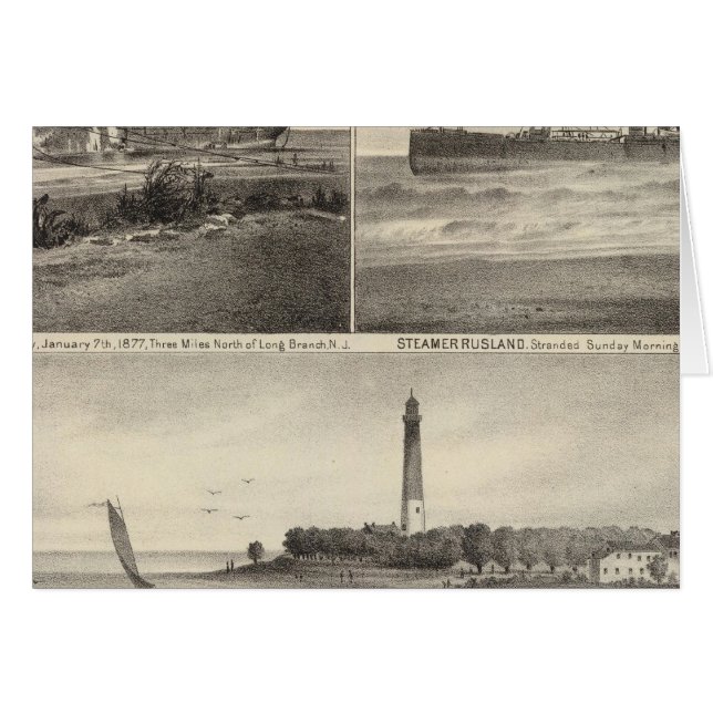 Barnegat Inlet Steamship Amerique (Vorderseite (Horizontal))