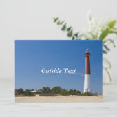 Barnegat Leuchtturm-Einladung Einladung (Stehend Vorderseite)