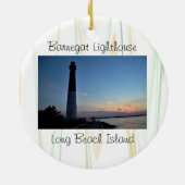 Barnegat Leuchtturm-Sonnenuntergang Keramik Ornament (Hinten)