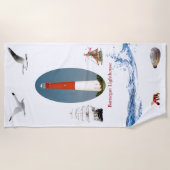 Barnegat Leuchtturm Strandtuch (Vorderseite)