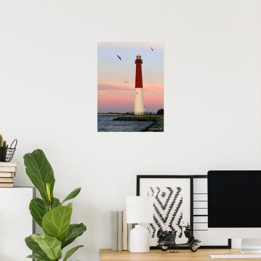 Barnegat Light , Long Beach Island, NJ Poster (Heimbüro)