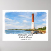 Barnegat Light New Jersey Poster, Aquarell Poster (Vorne)
