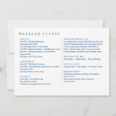 Barnegat Light NJ Navy Wedding Welcome Itinerary Dankeskarte (Rückseite)