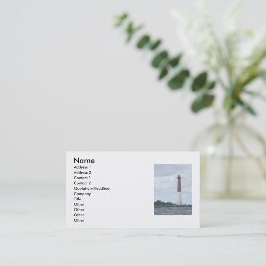 Barnegat Lighthouse Business Card Visitenkarte (Stehend Vorderseite)