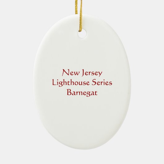 Barnegat Lighthouse Keramik Ornament (Hinten)