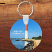 Barnegat Lighthouse, New Jersey Button Schlüsselan Schlüsselanhänger (Vorderseite)