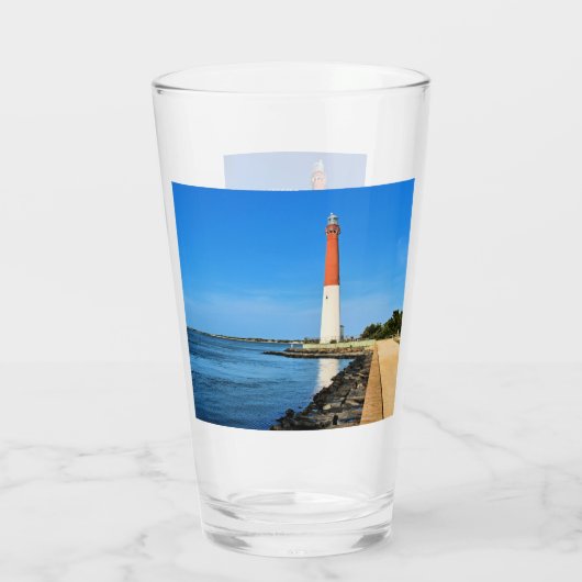 Barnegat Lighthouse, New Jersey Pint Glass Glas (Rückseite)