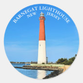 Barnegat Lighthouse, New Jersey Round Stickers (Vorderseite)