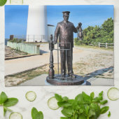 Barnegat Lighthouse, New Jersey Teetuch Geschirrtuch (Gefaltet)