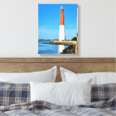 Barnegat Lighthouse, New Jersey Wrapped Canvas Leinwanddruck (Insitu (Schlafzimmer))
