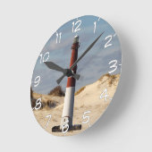 Barnegat Lighthouse Nummer Runde Wanduhr (Winkel)