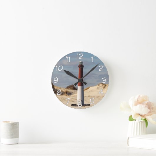 Barnegat Lighthouse Nummer Runde Wanduhr (Zuhause)