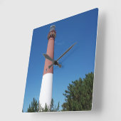 Barnegat Lighthouse Old Barney Quadratische Wanduhr (Winkel)