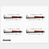 Barnegat Lighthouse Ovaler Aufkleber (Blatt)