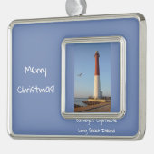 Barnegat Lighthouse Rahmen-Ornament Silber (Links)