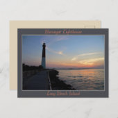 Barnegat Lighthouse Sunset Postkarte (Vorne/Hinten)