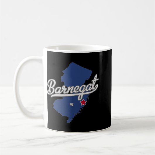 Barnegat New Jersey Nj Map Kaffeetasse (Links)