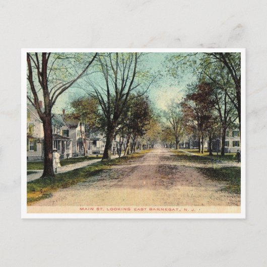 Barnegat NJ, Main Street, Vintag Postkarte (Vorderseite)