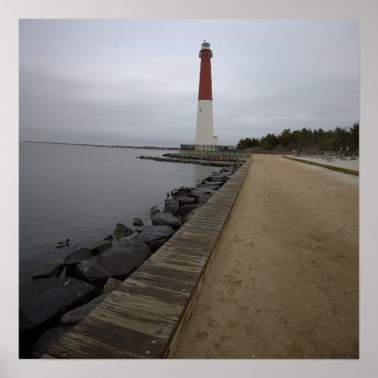 Barnegate Light Lighthouse Photo Poster (Vorne)