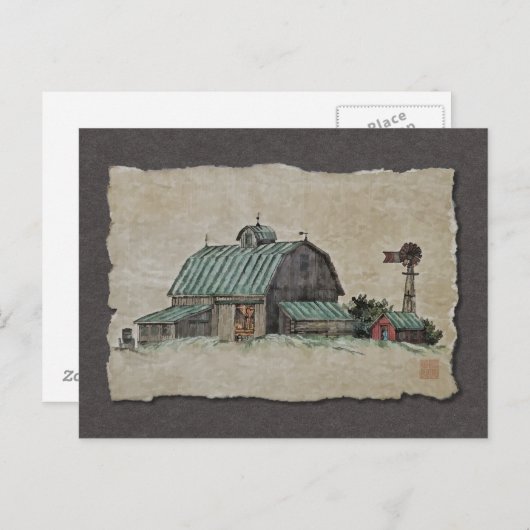 Barnenkornrippe & Windmill Postkarte (Vorne/Hinten)