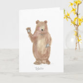 Bärnentwurfs-Grußkarte, leeres Innere, Karte (Gelbe Blume)