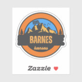 Barnes, Kansas Aufkleber (Blatt)