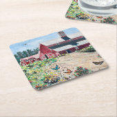 Barnes und Schmetterlinge Rechteckiger Pappuntersetzer (angewinkelt)